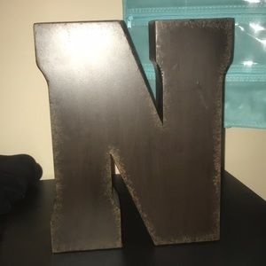 Large Metal “N” Wall Decor